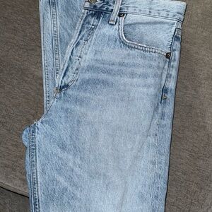 Agolde Blue Skinny Jeans with Vintage Wash